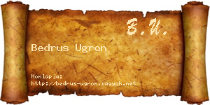 Bedrus Ugron névjegykártya